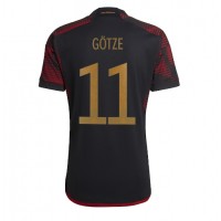 Tyskland Mario Gotze #11 Fotballklær Bortedrakt VM 2022 Kortermet
